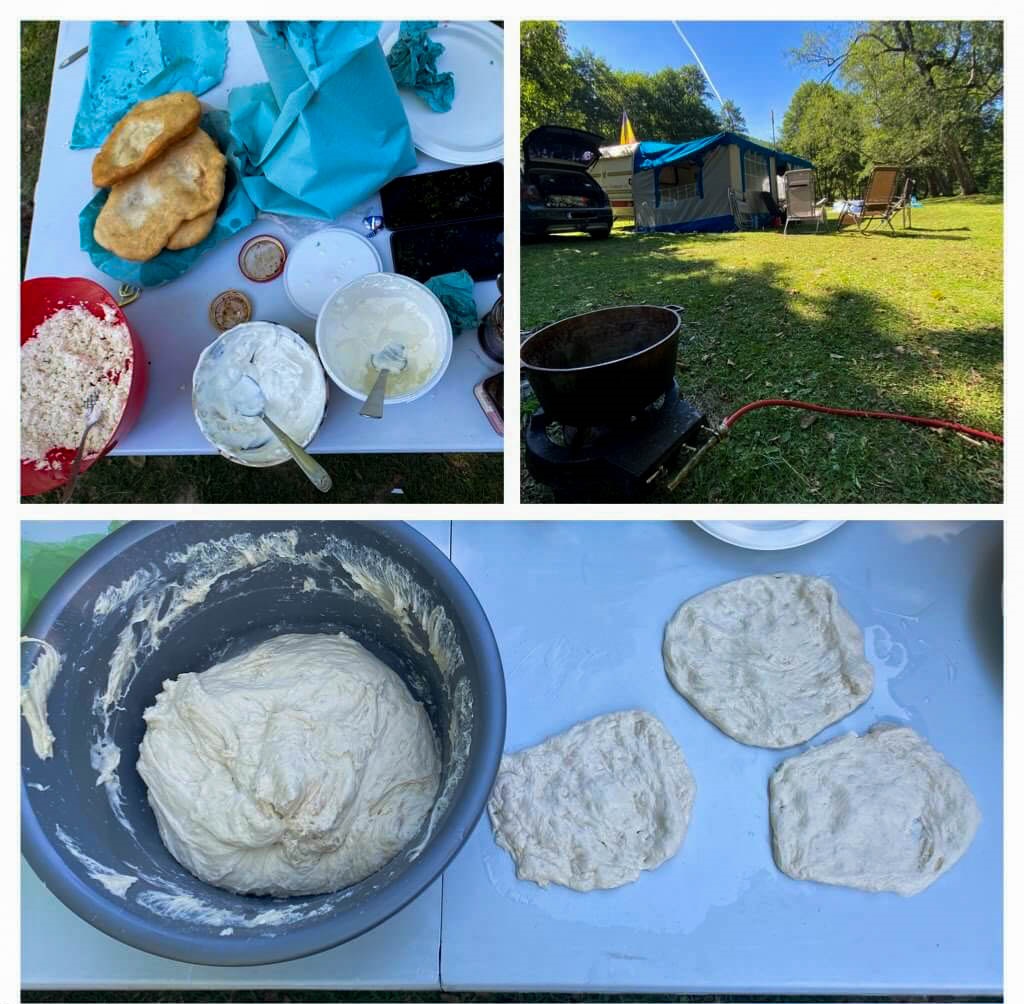 scoverci cu smantana si usturoi la munte cu cortul si rulota in off camping
