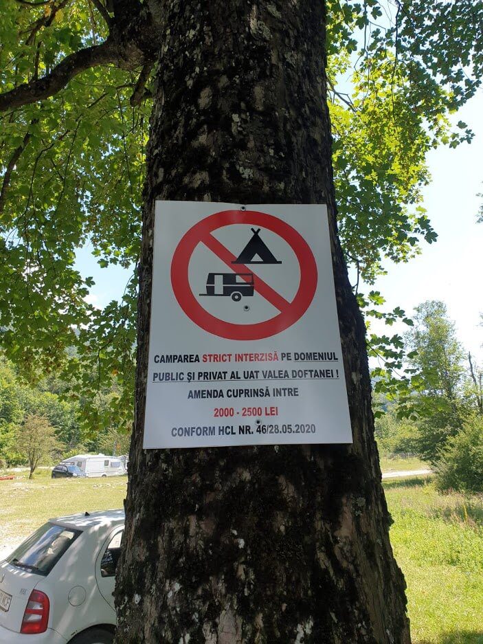 interzis campingul valea doftanei
