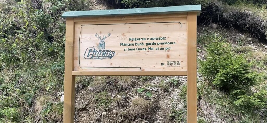 pancarda mesaje amuzante spre cabana varful ciucas