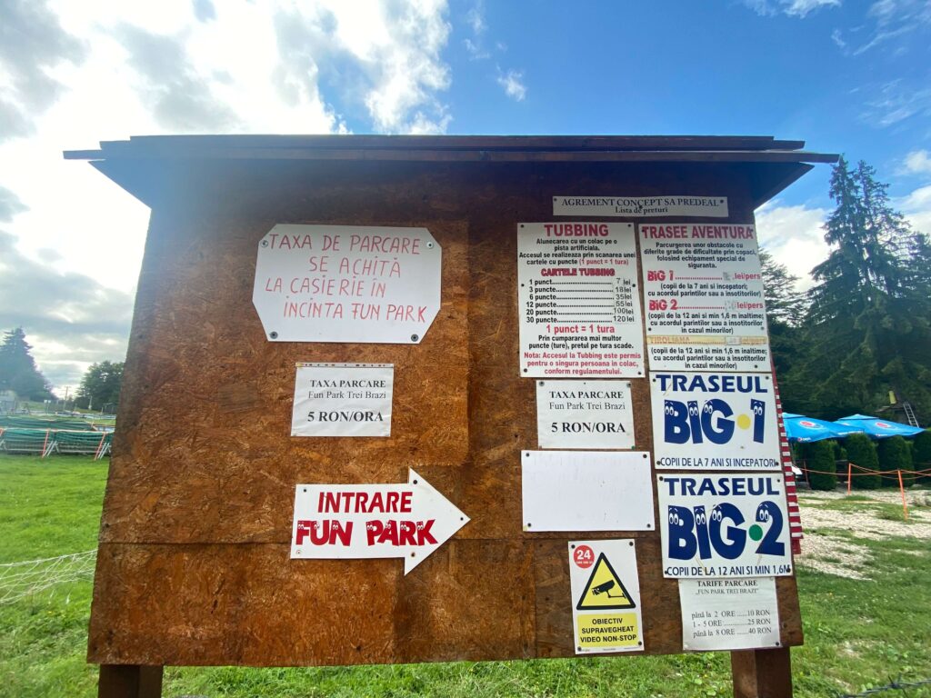 informatii activitati cabana trei brazi fun park