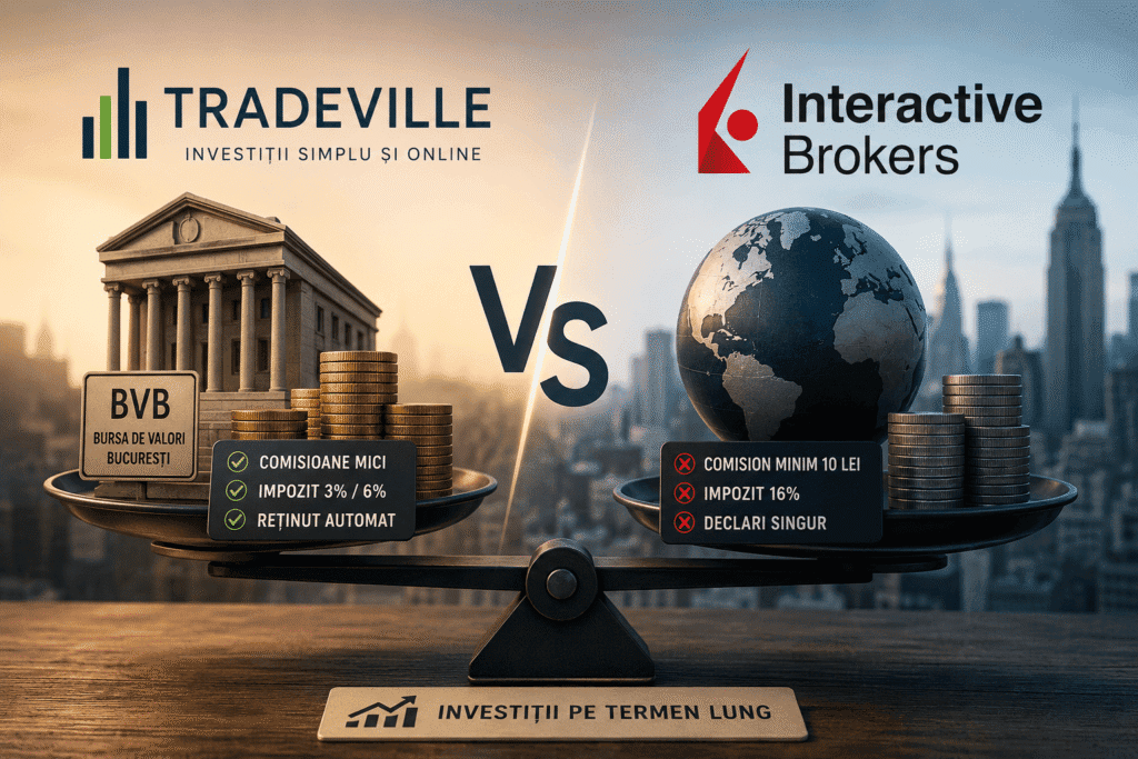 comparație comisioane ibkr vs tradeville