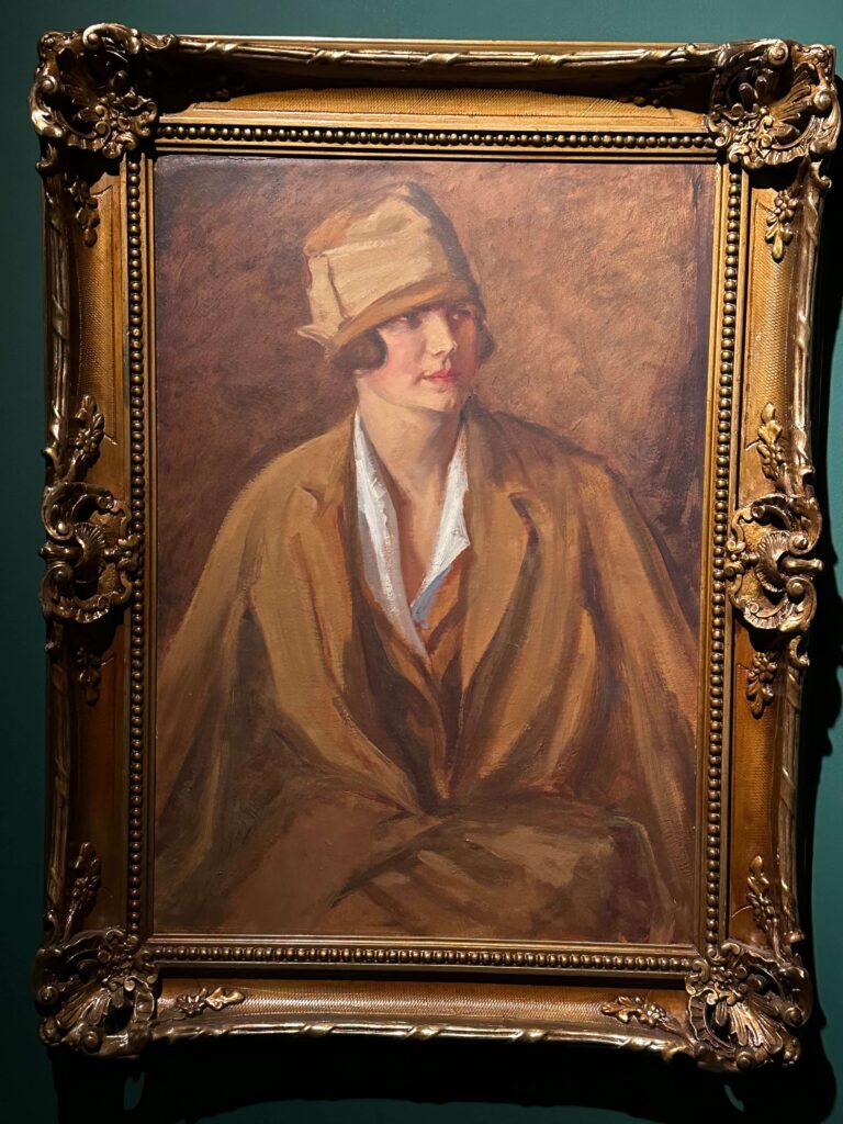 Nicolae Vermont - portret de femeie cu pălărie, anii 1920